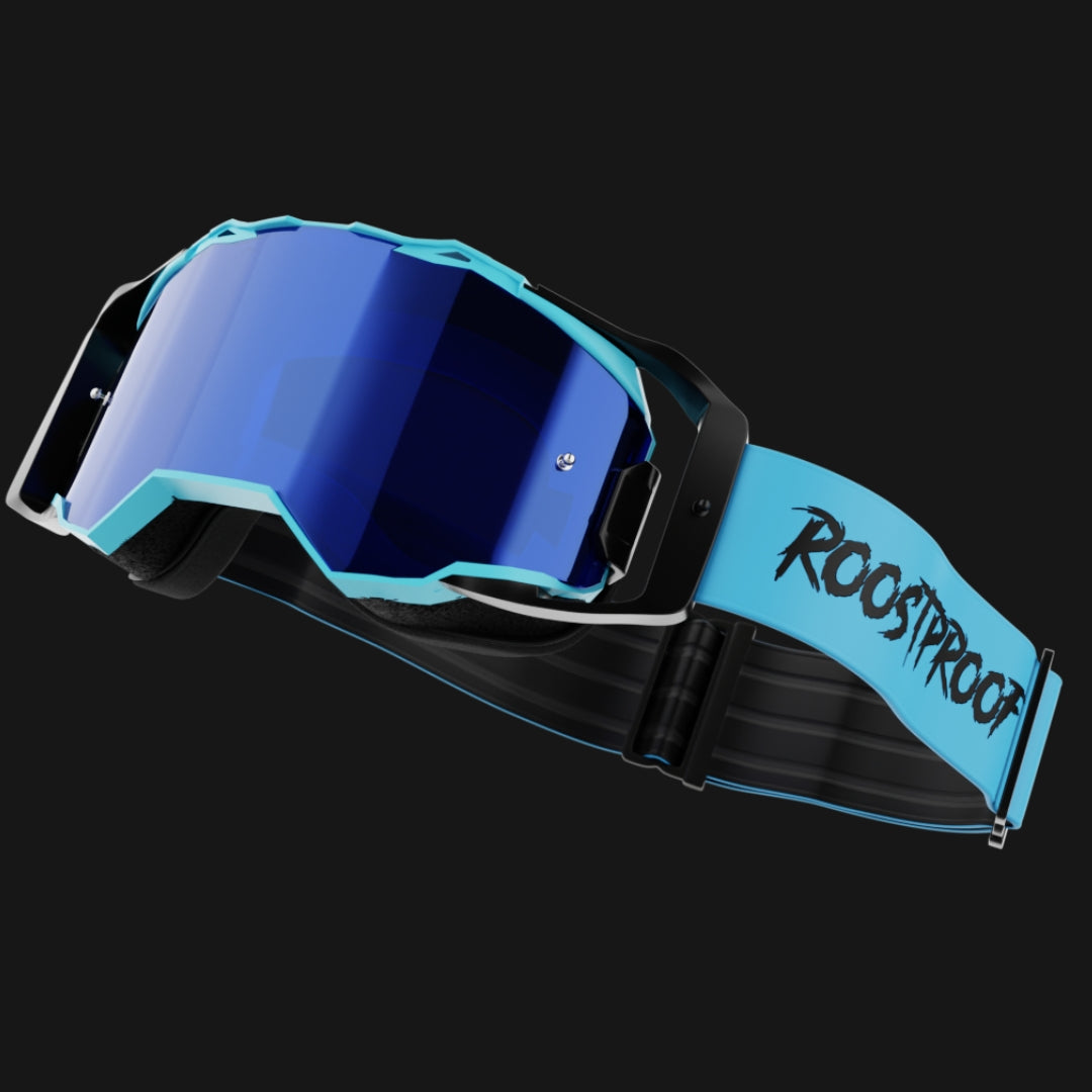 Roostproof EVO Motocross Goggles with Anti-Fog Technology and Scratch-Resistant Wipe-Off System