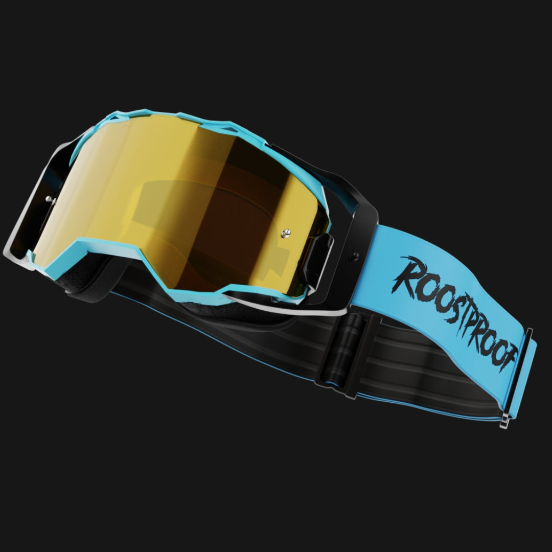 Roostproof EVO Motocross Goggles with Anti-Fog Technology and Scratch-Resistant Wipe-Off System